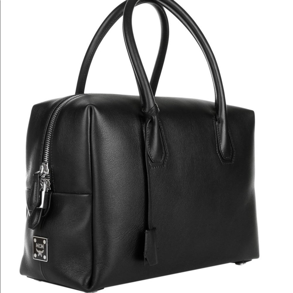 MCM Black Munich Boston Bag